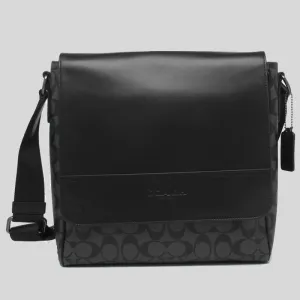 Sacs Coach Sac Coach pour Homme Houston Map en Toile Signature Noir 573