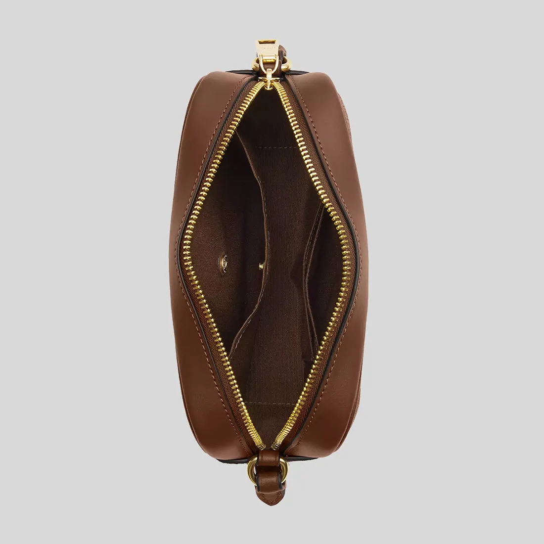 Sac COACH Mini Jamie en toile signature, couleur kaki/selle, modèle CQ874