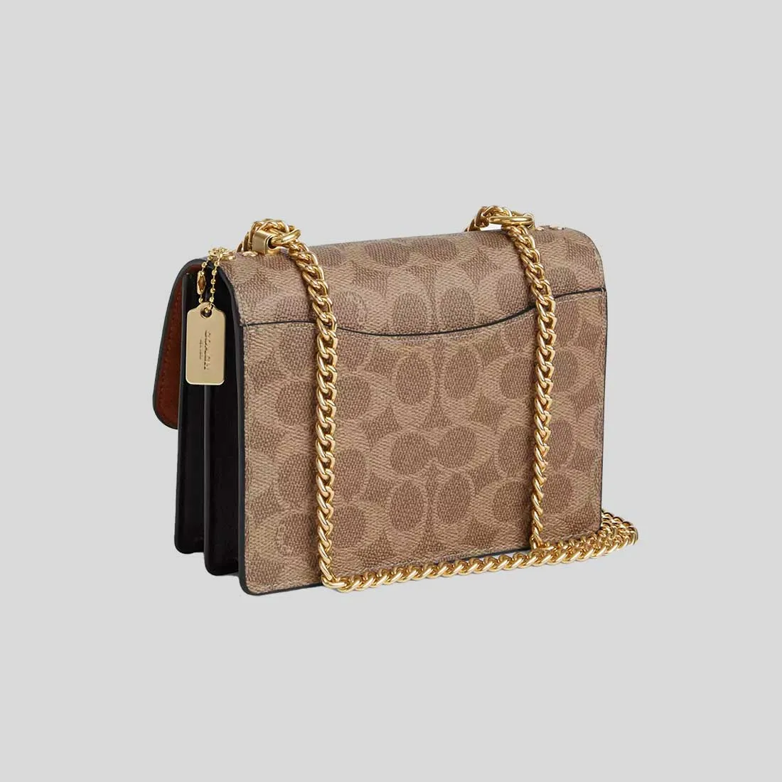 Sac à main COACH Mini Klare en toile signature beige/noir CW206