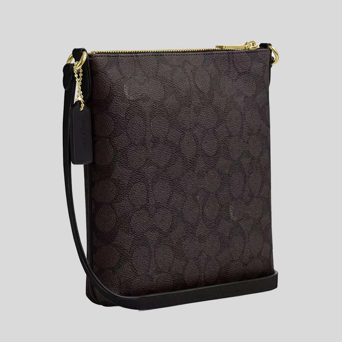 Sac COACH Mini Rowan en toile Signature couleur noyer/noir CW325