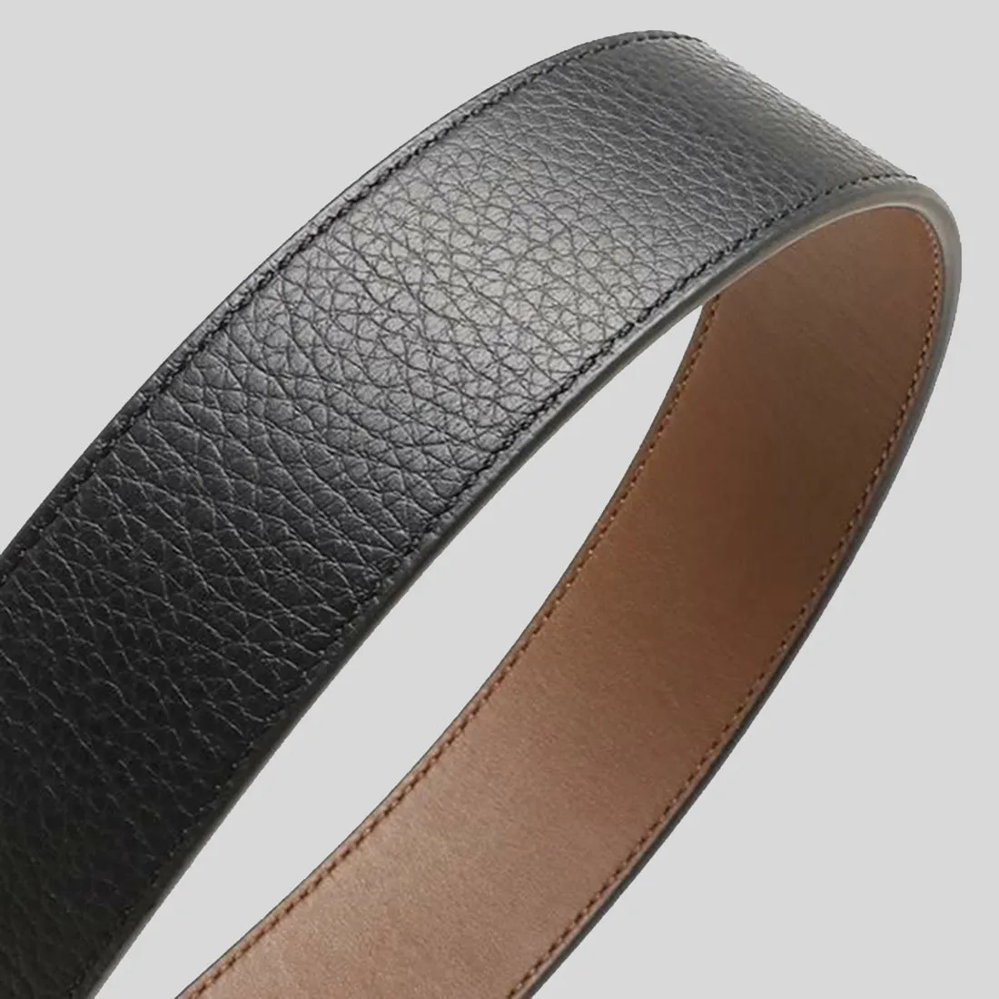 Ceinture réversible COACH Signature Buckle à tailler, 38 mm Noir/Dark Saddle CQ013
