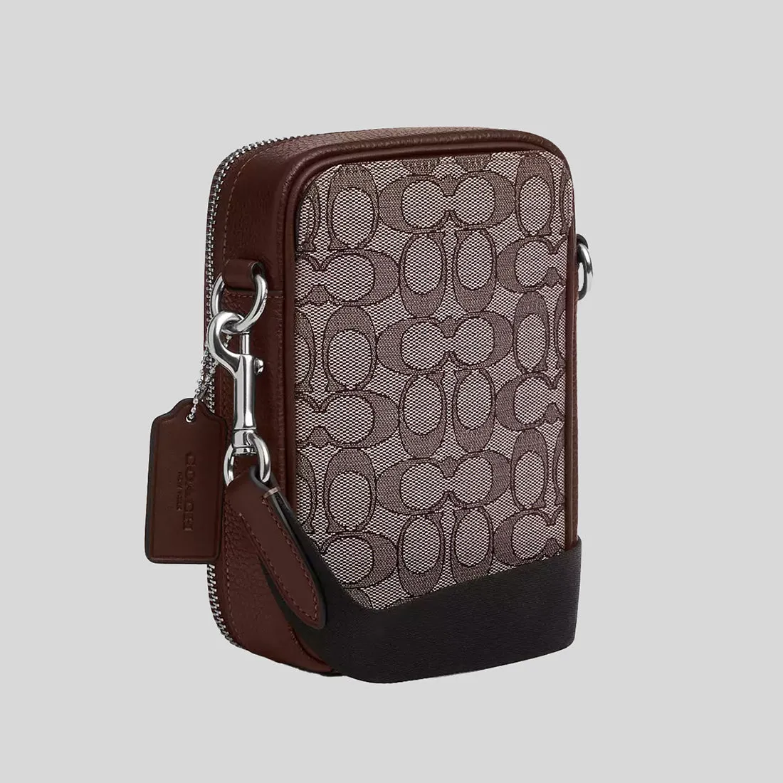 Sac à main COACH Stanton en bandoulière en jacquard signature chêne/érable CH097