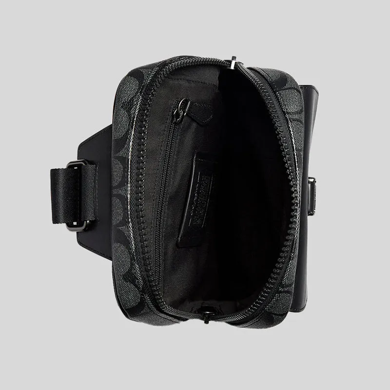 Sacs Coach Coach Track Pack en toile Signature noir C2711