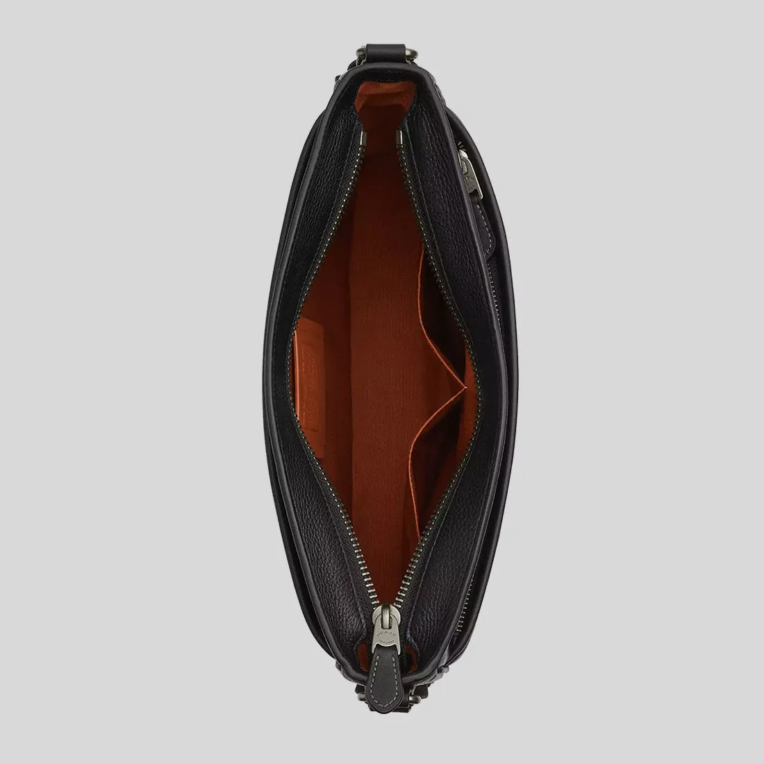 Sac Bandoulière COACH District en Toile Signature Charbon/Noir CV761