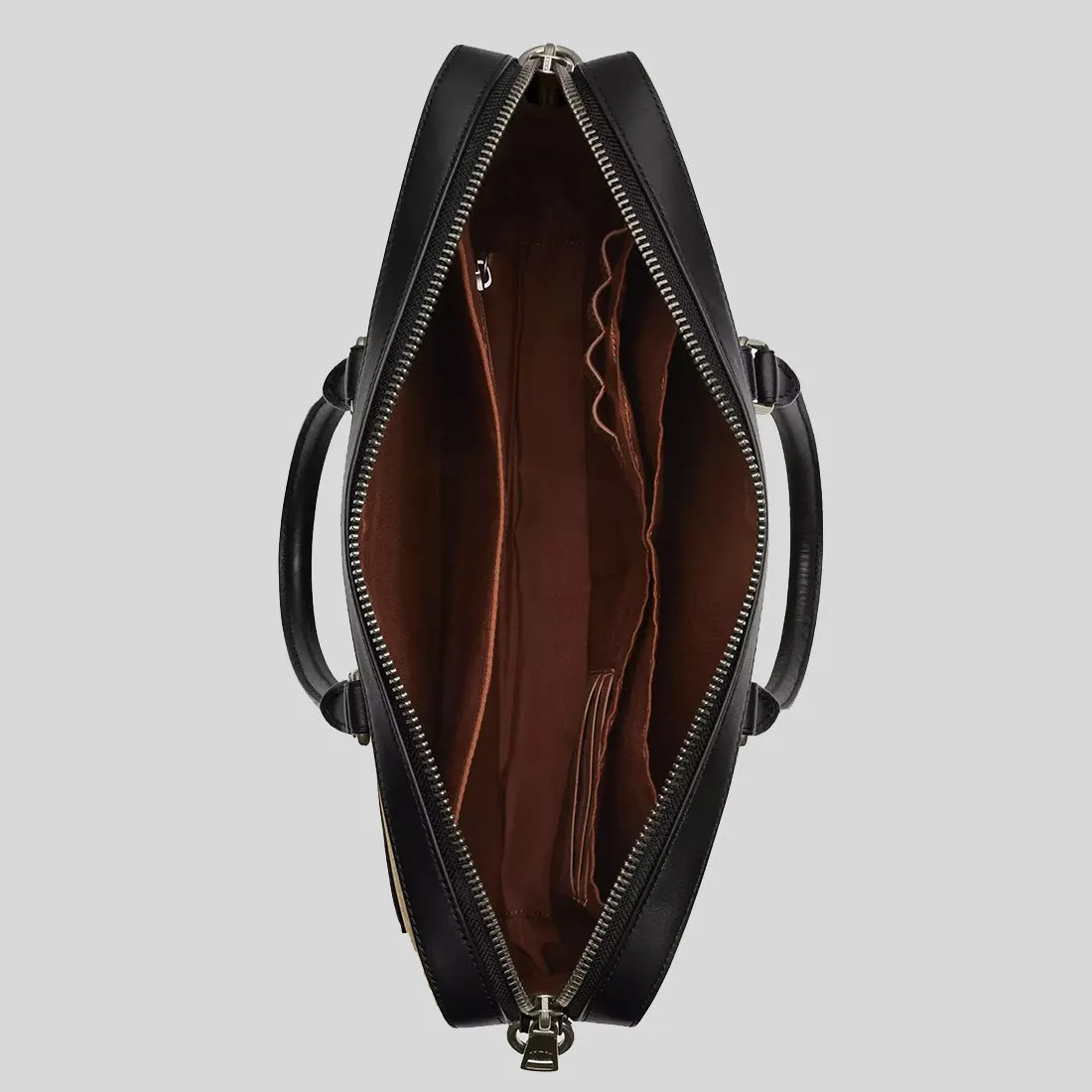 Sac bandoulière Coach COACH Ethan Slim Brief en toile signature Khaki/Noir CR270