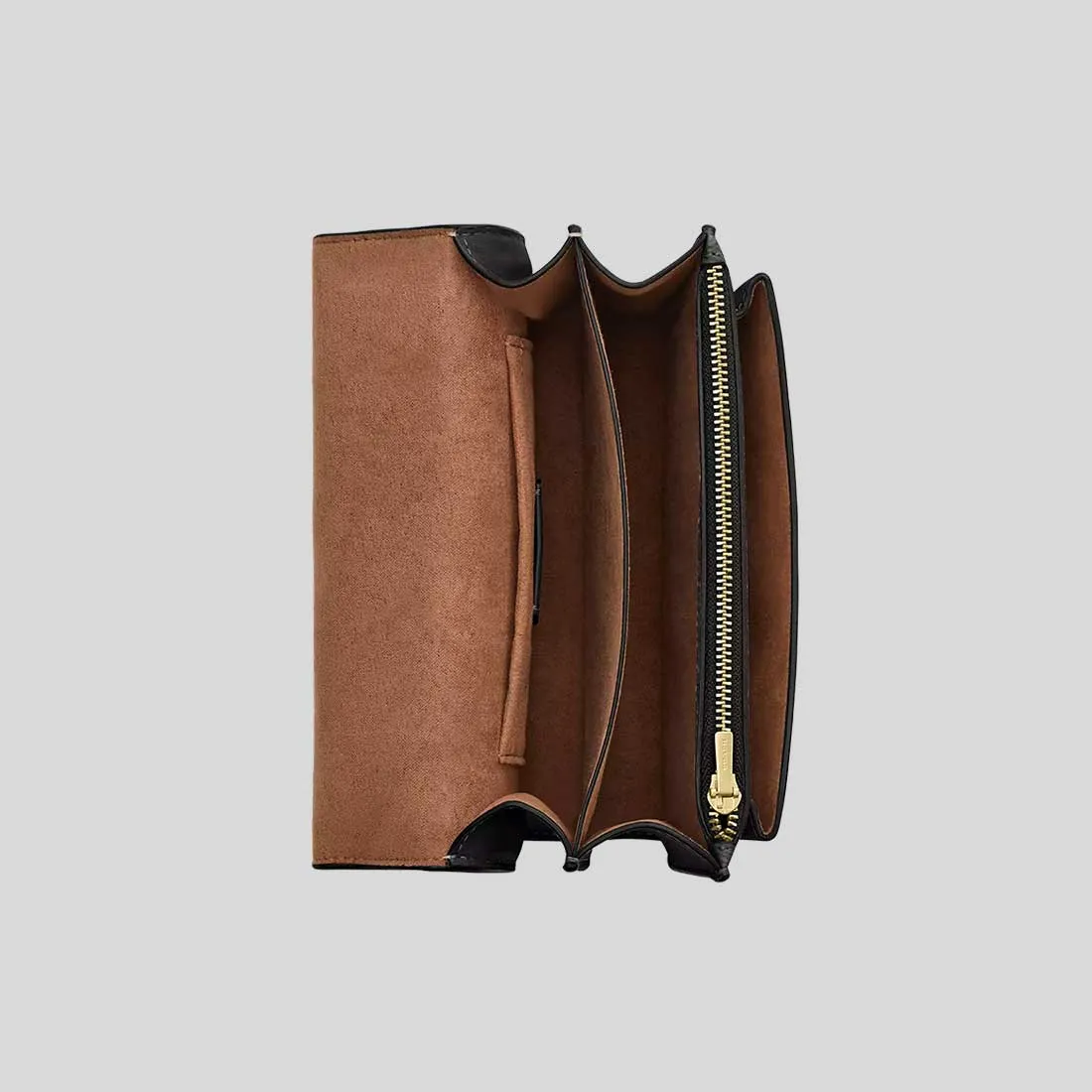 Sac Bandoulière Mini Klare COACH en Toile Signature Noix/Noir CW206