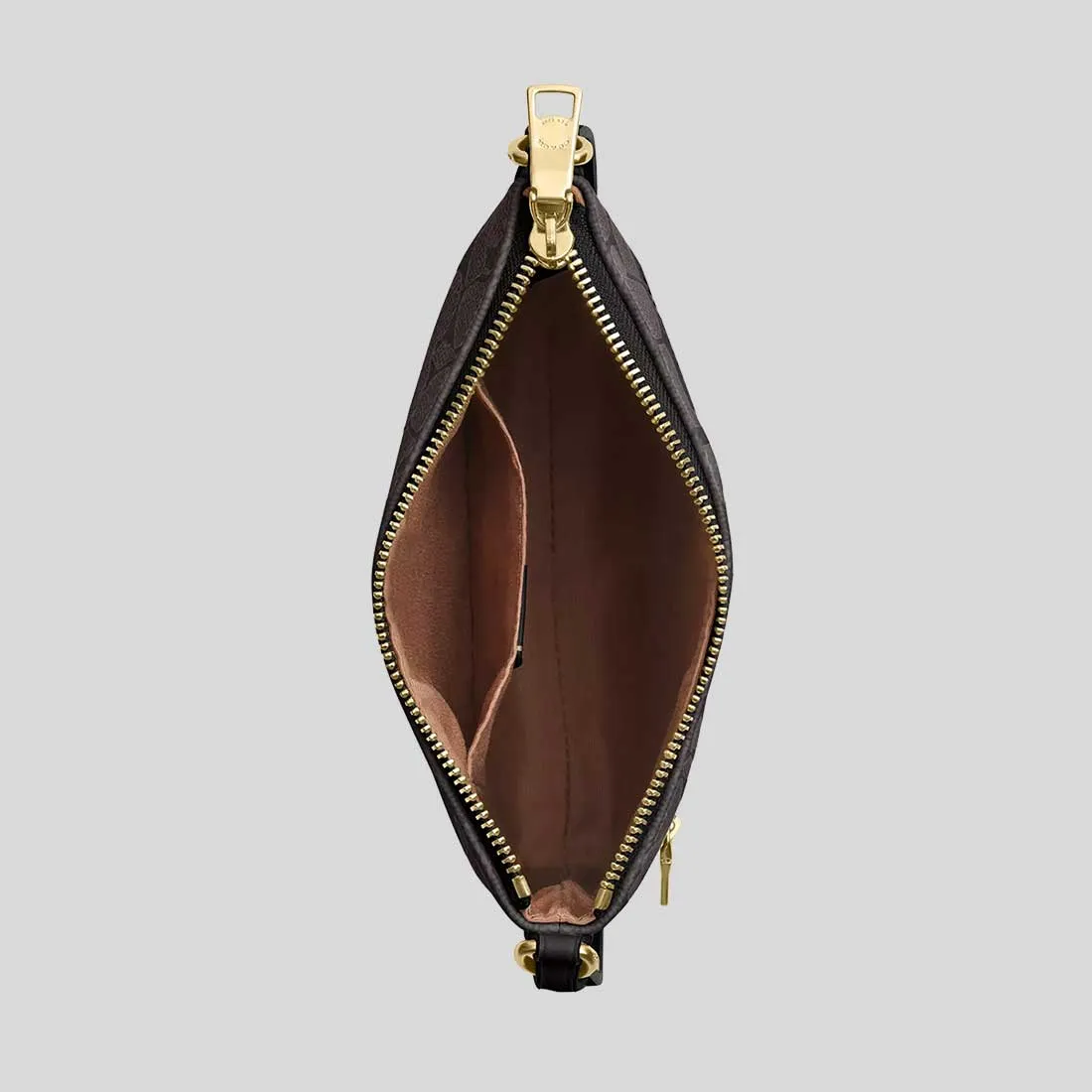 Sac bandoulière COACH Mini Rowan en toile signature noyer/noir CW325