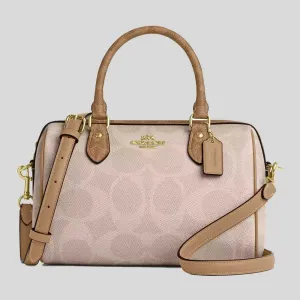 Sac Bandoulière COACH COACH Sac Rowan en Toile Signature Bloquée Sable/Beige CY679
