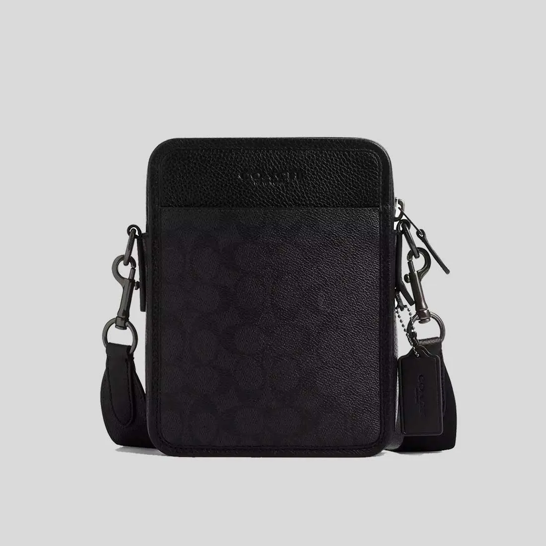 Sac bandoulière COACH COACH Sullivan en toile signature charbon/noir CW388