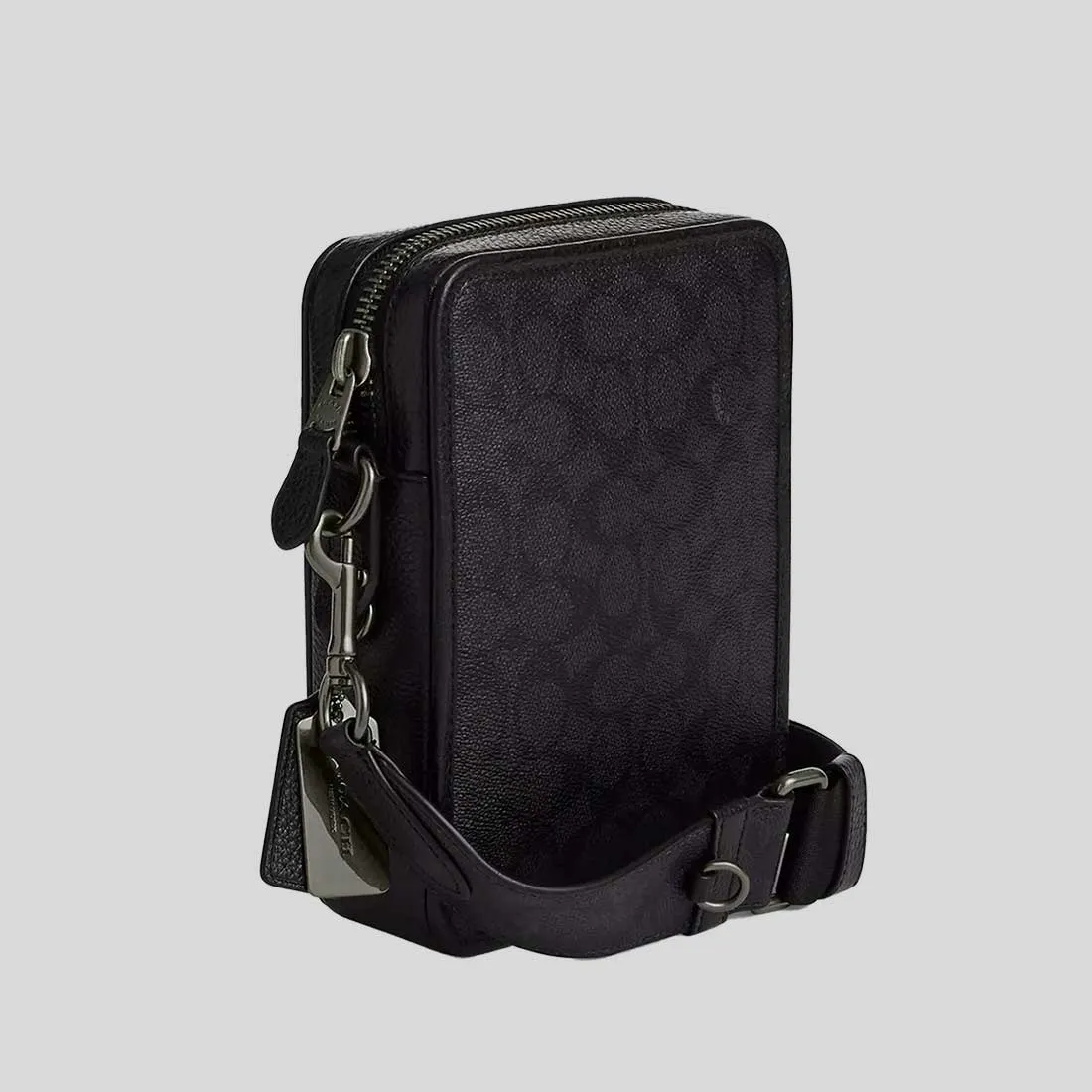 Sac bandoulière COACH COACH Sullivan en toile signature charbon/noir CW388