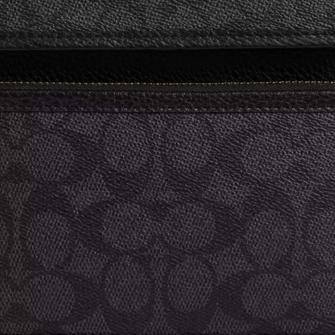 Sac bandoulière Coach COACH Sullivan à rabat en toile Signature charbon/noir CZ396