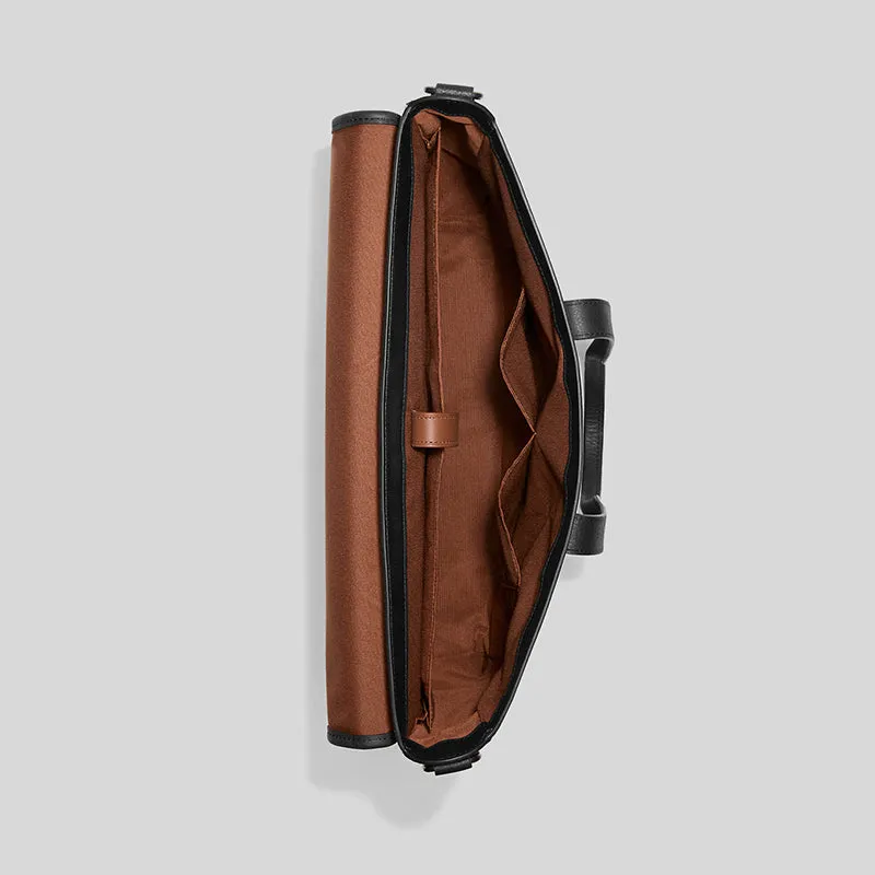 Sac bandoulière Coach COACH Sullivan Portfolio Brief en toile Signature Khaki/Noir C9873