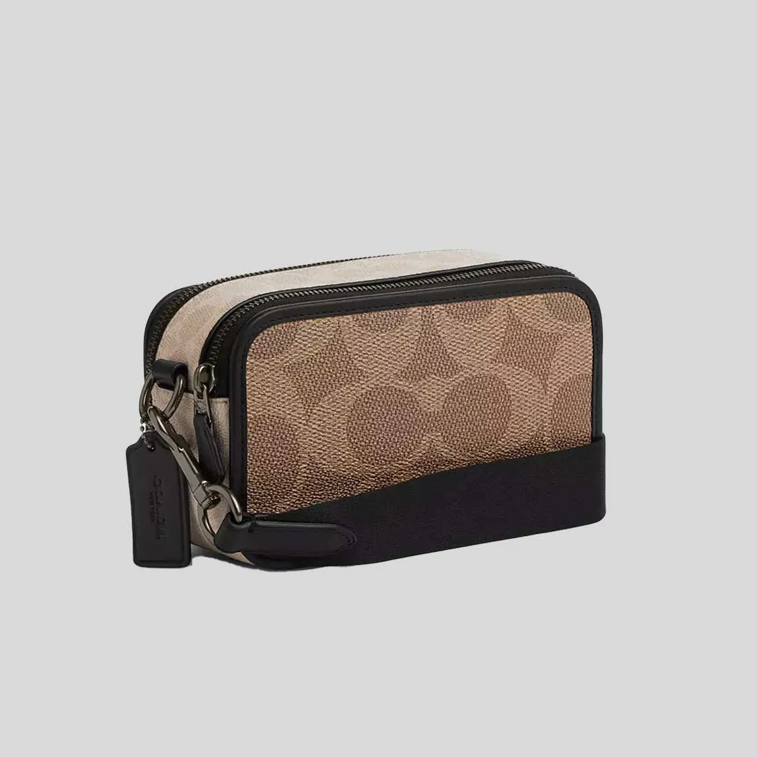 Sac Bandoulière Coach COACH Sac Bandoulière Wyatt en Toile Signature à Motifs Sable/Beige CAB80