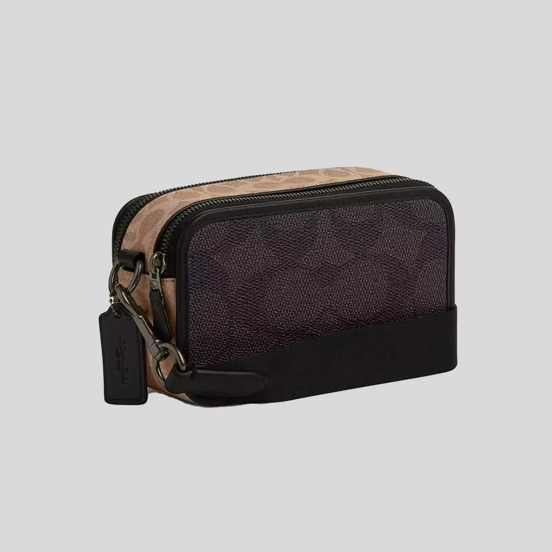 Sac Bandoulière Coach COACH Sac Bandoulière Wyatt en Toile Signature à Motifs Noyer/Beige CAB80