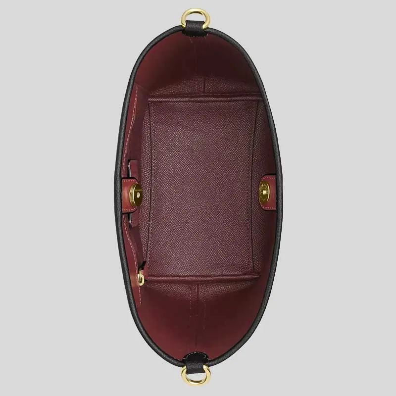 Sac à bandoulière COACH City Bucket en cuir galet noir CT801