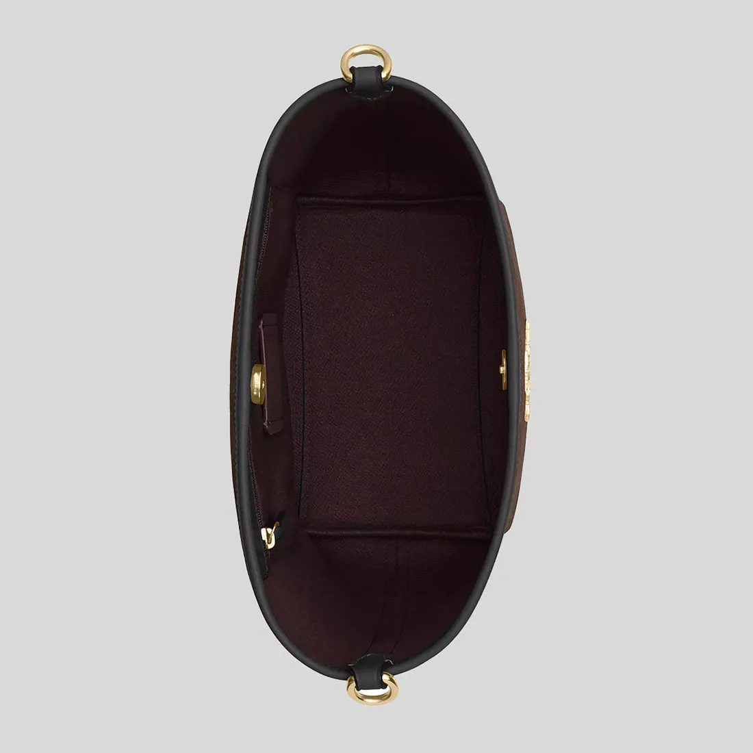 Sac à bandoulière COACH City Bucket en toile signature noyer/noir CT800