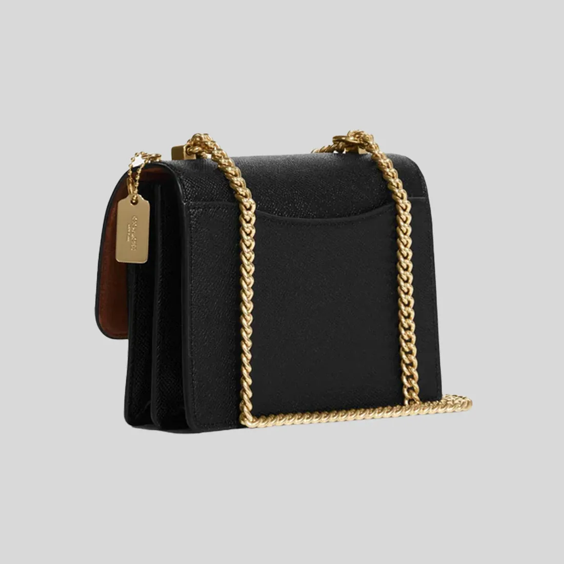 Sac à main COACH Mini Klare en croûte de cuir noir avec bandoulière C9949