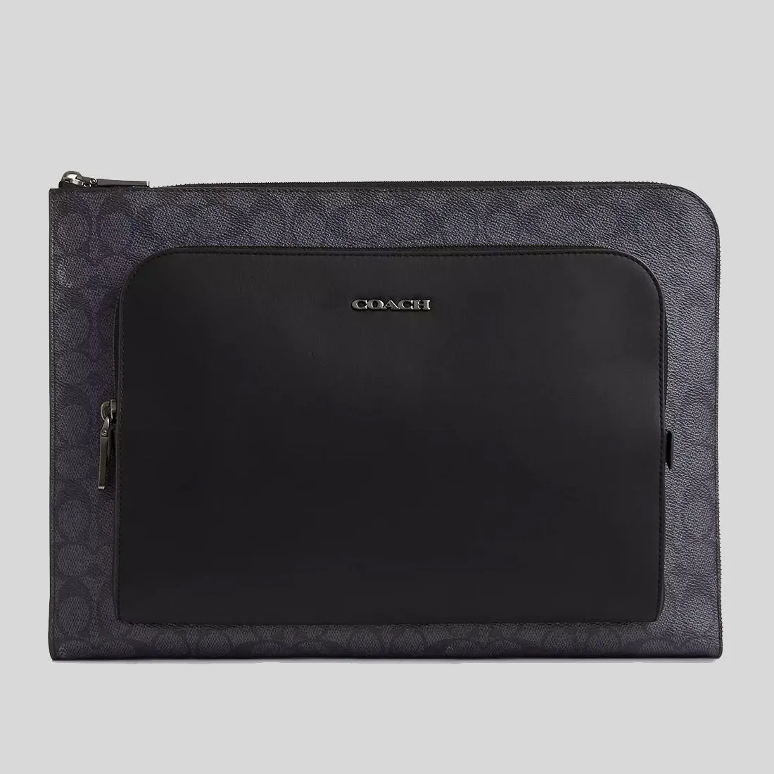 Sac à main COACH Ethan Portfolio en toile Signature Charbon/Noir CW363