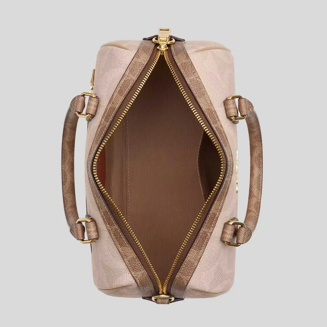 Sac à main COACH Sac bandoulière Rowan en toile Signature à motifs Sable/Beige CY679