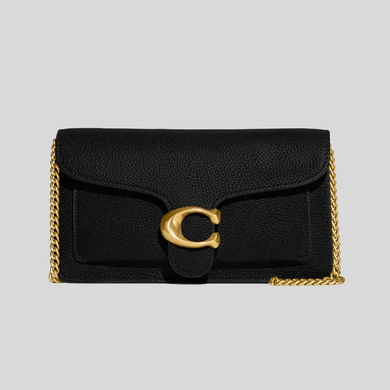 Sac à main COACH Tabby Chain Clutch Crossbody Noir foncé CE772