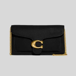 Sac à main COACH Tabby Chain Clutch Crossbody Noir foncé CE772