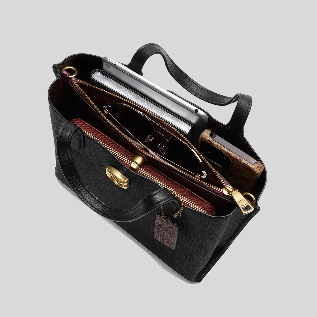 Sac à main COACH COACH Willow Tote 24 Noir C8869