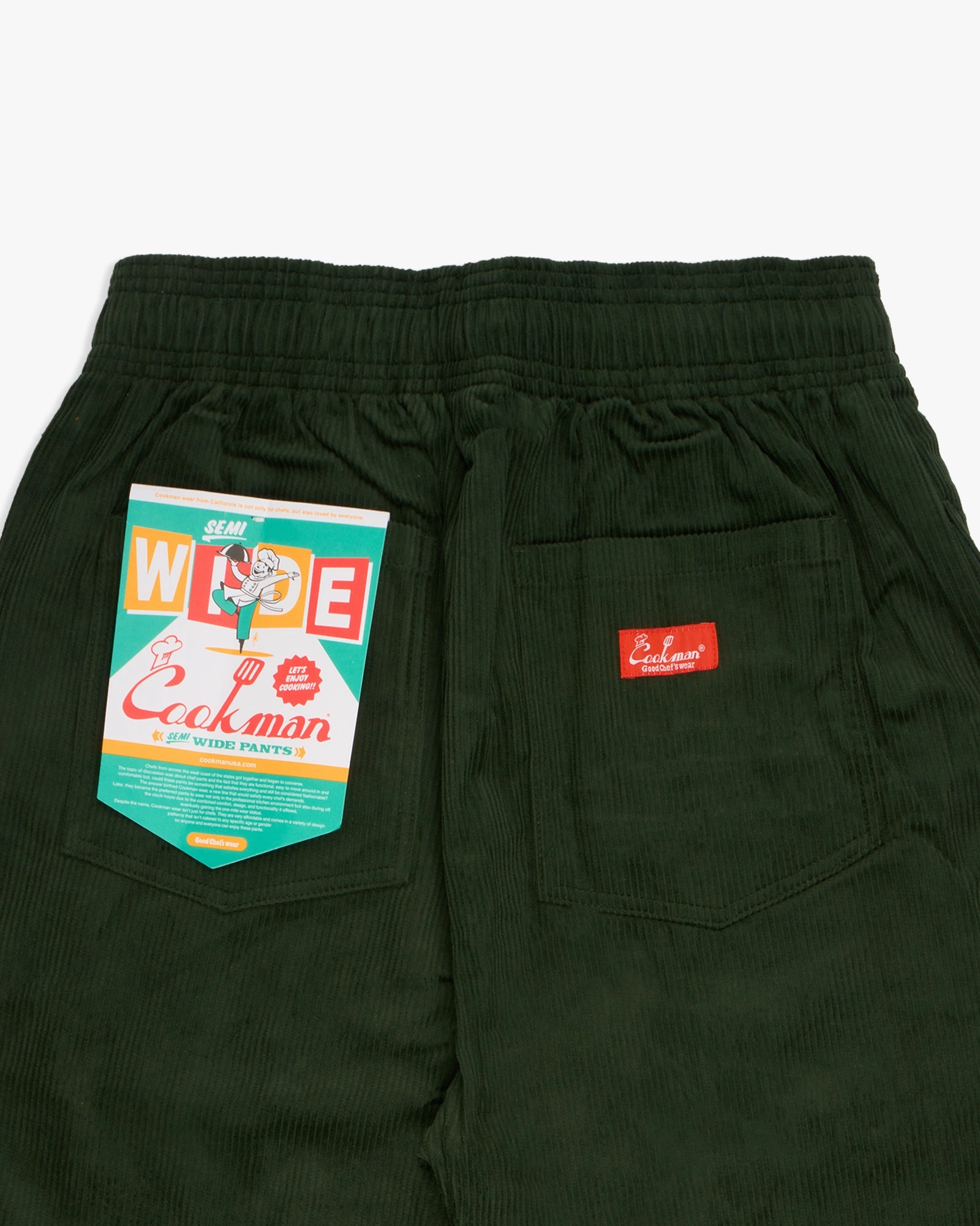 Cookman Semiwide Chef Pants - Corduroy Dark Green
