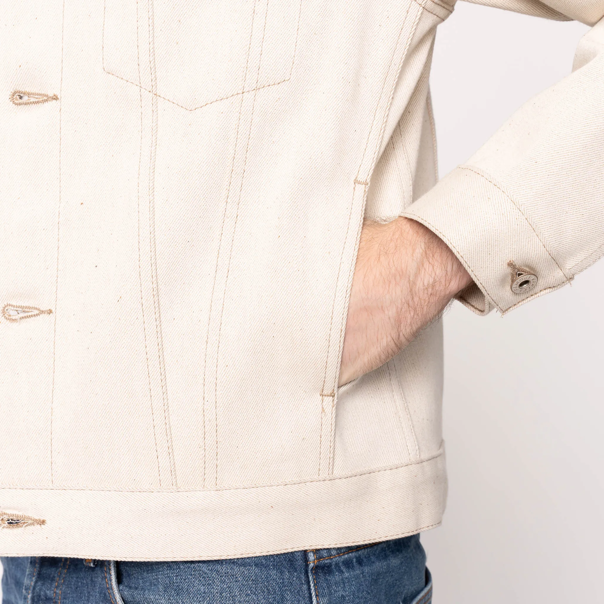 Veste en jean - Foxfibre® écru naturel à lisière