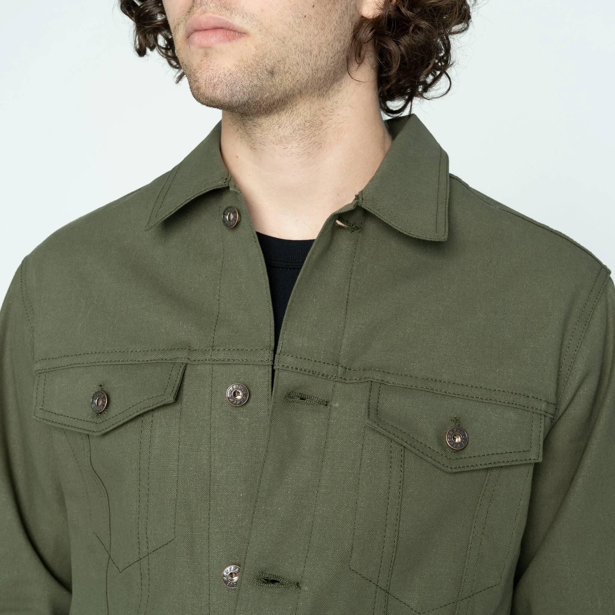 Veste en Jean - Duck Selvedge Vert Armée