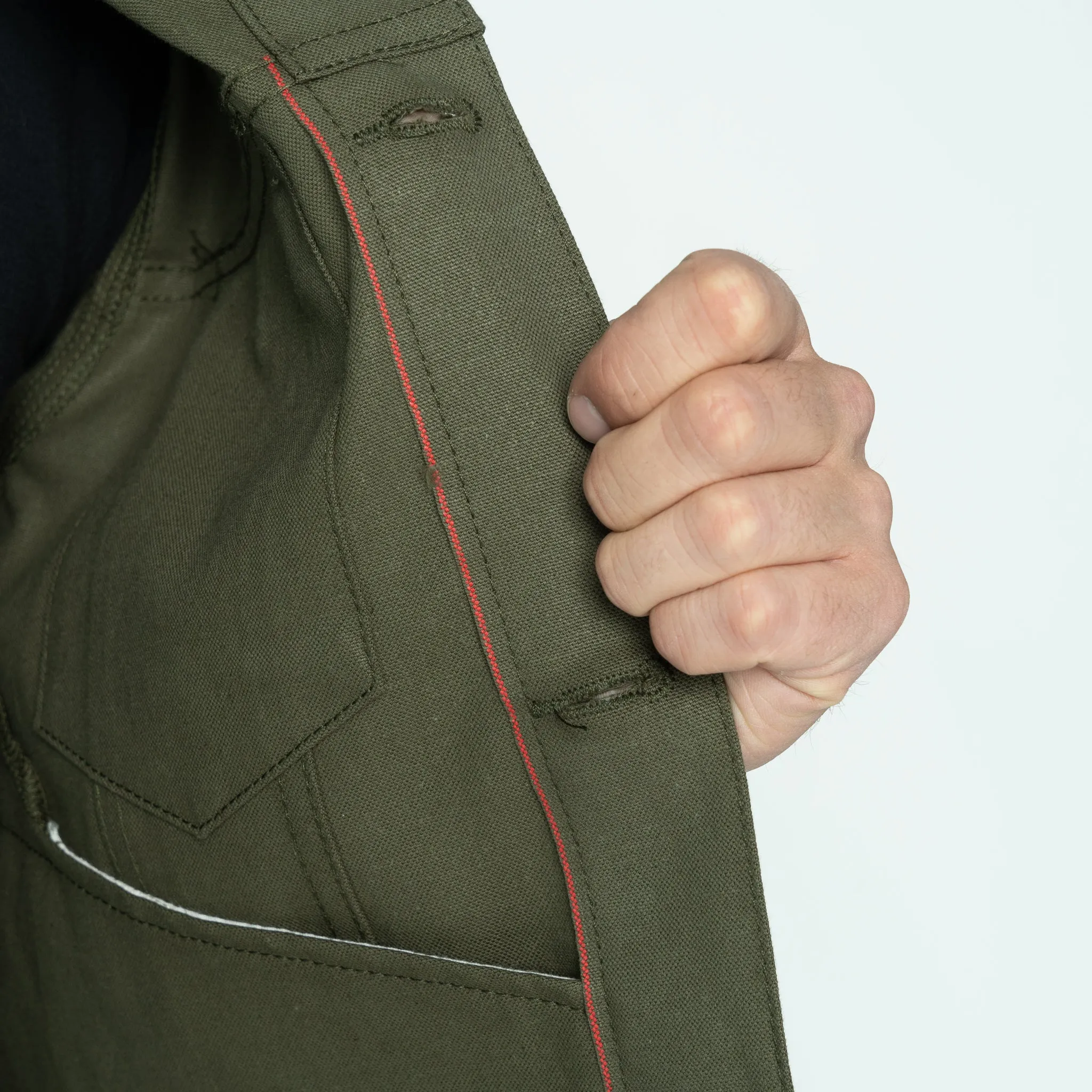 Veste en Jean - Duck Selvedge Vert Armée