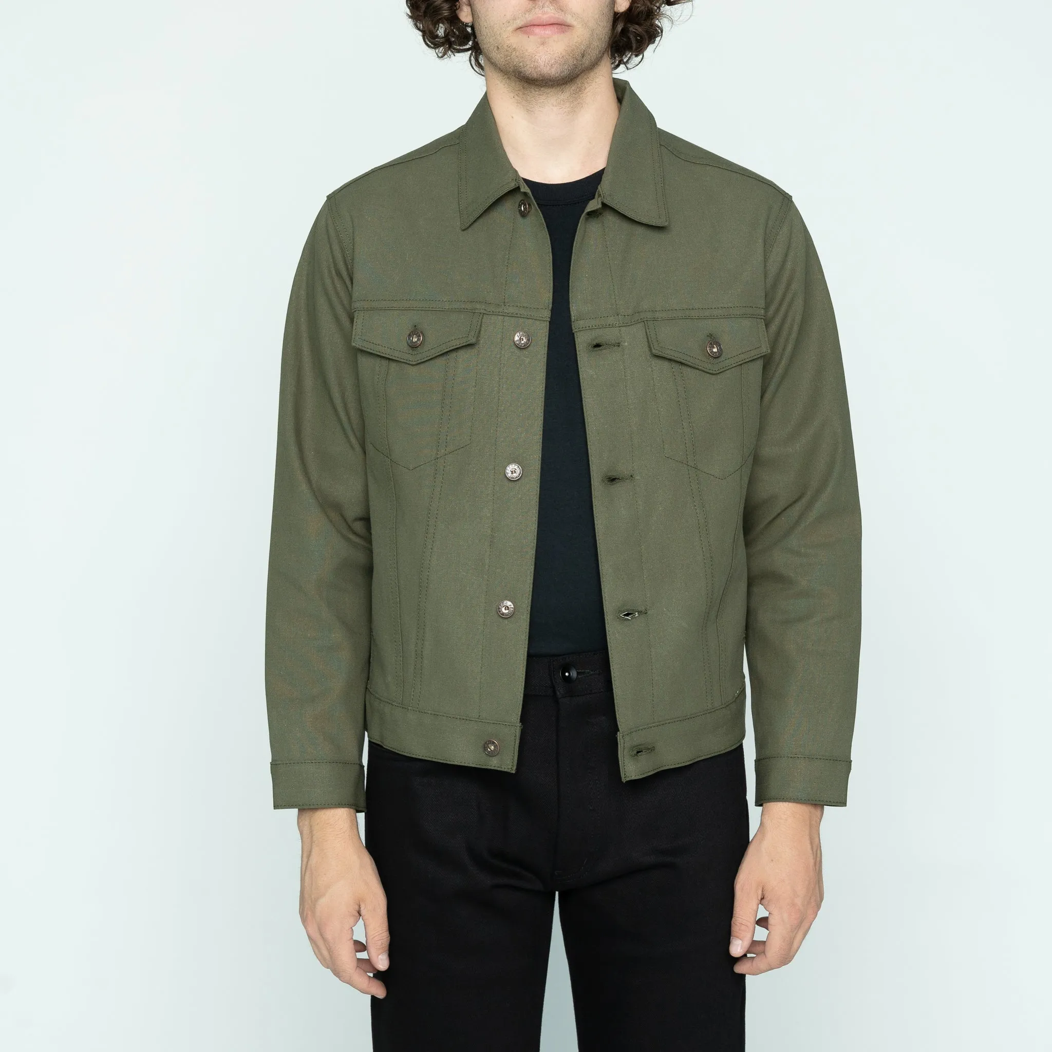 Veste en Jean - Duck Selvedge Vert Armée