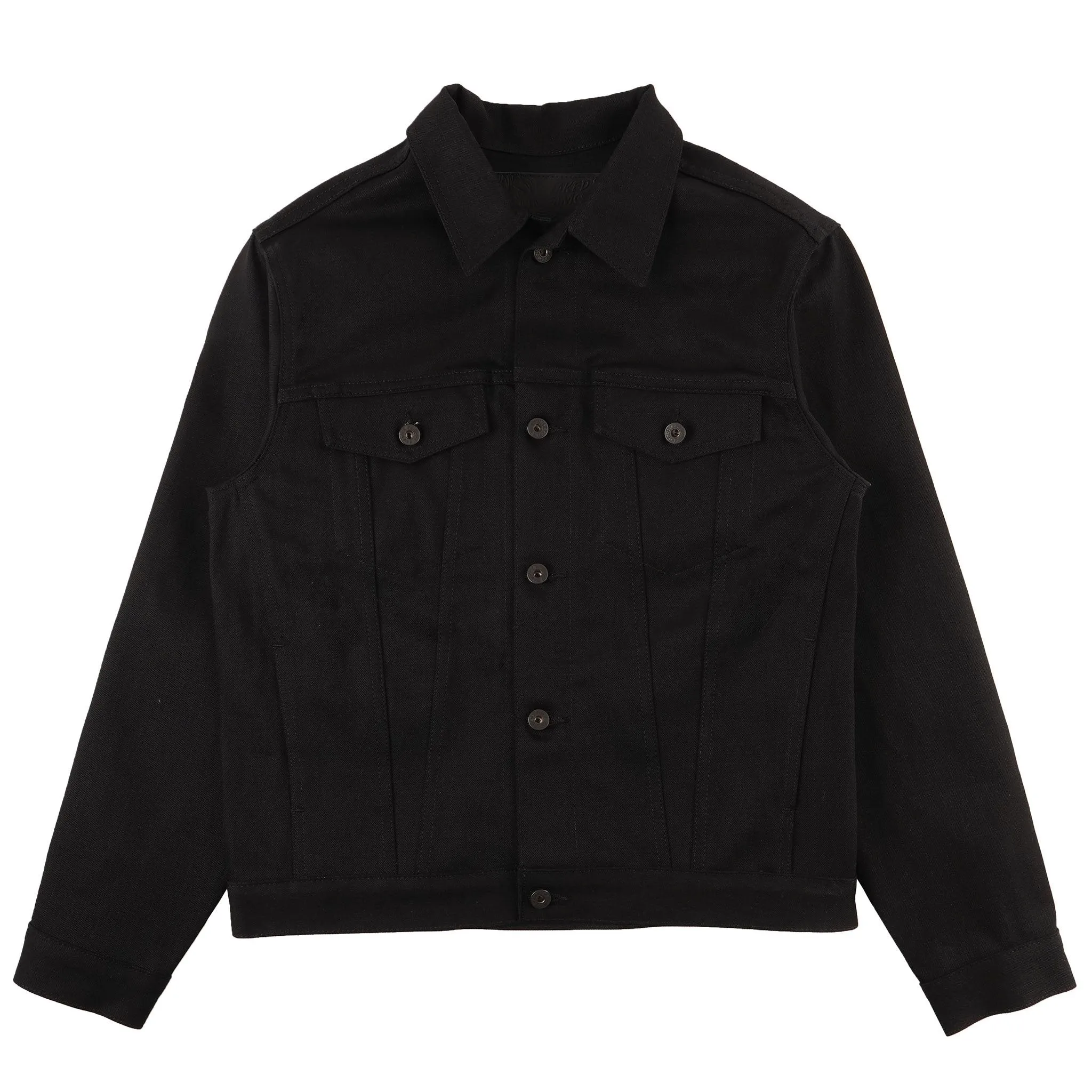 Veste en Jean - Noir Uni à Lisière