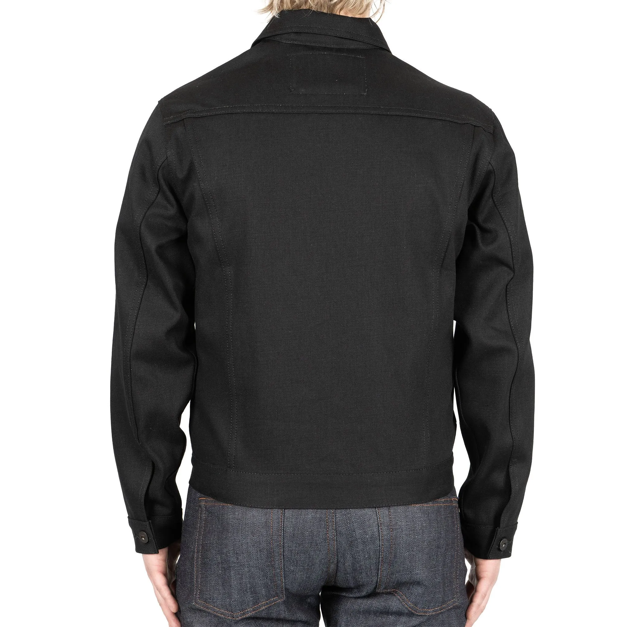 Veste en Jean - Noir Uni à Lisière