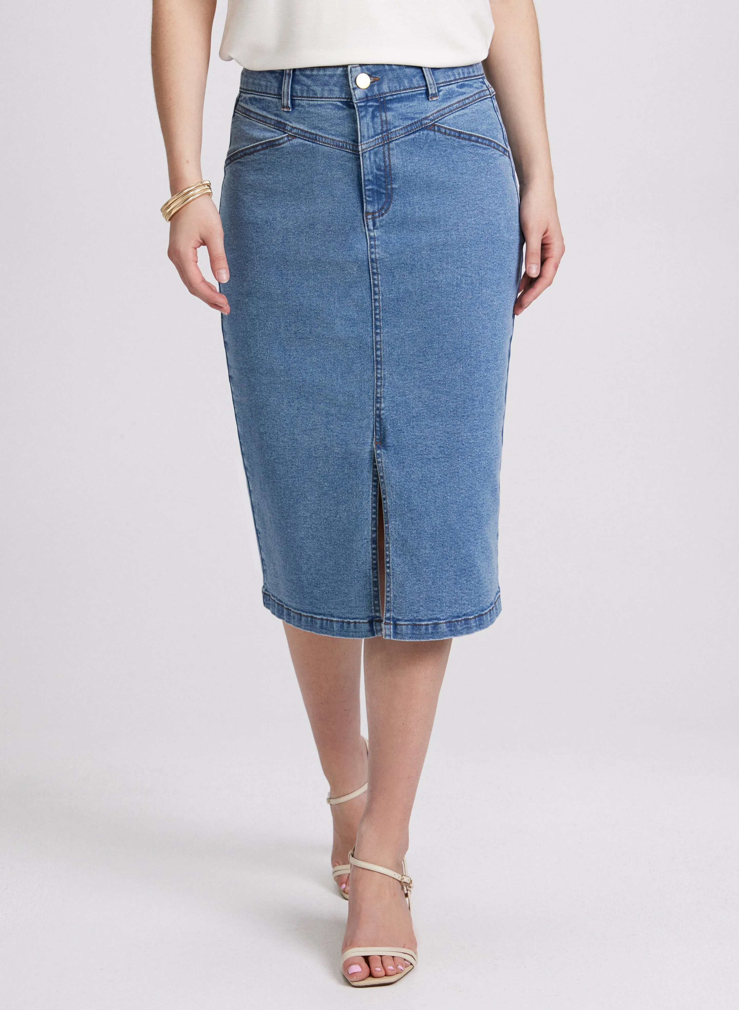 Jupe mi-longue en denim
