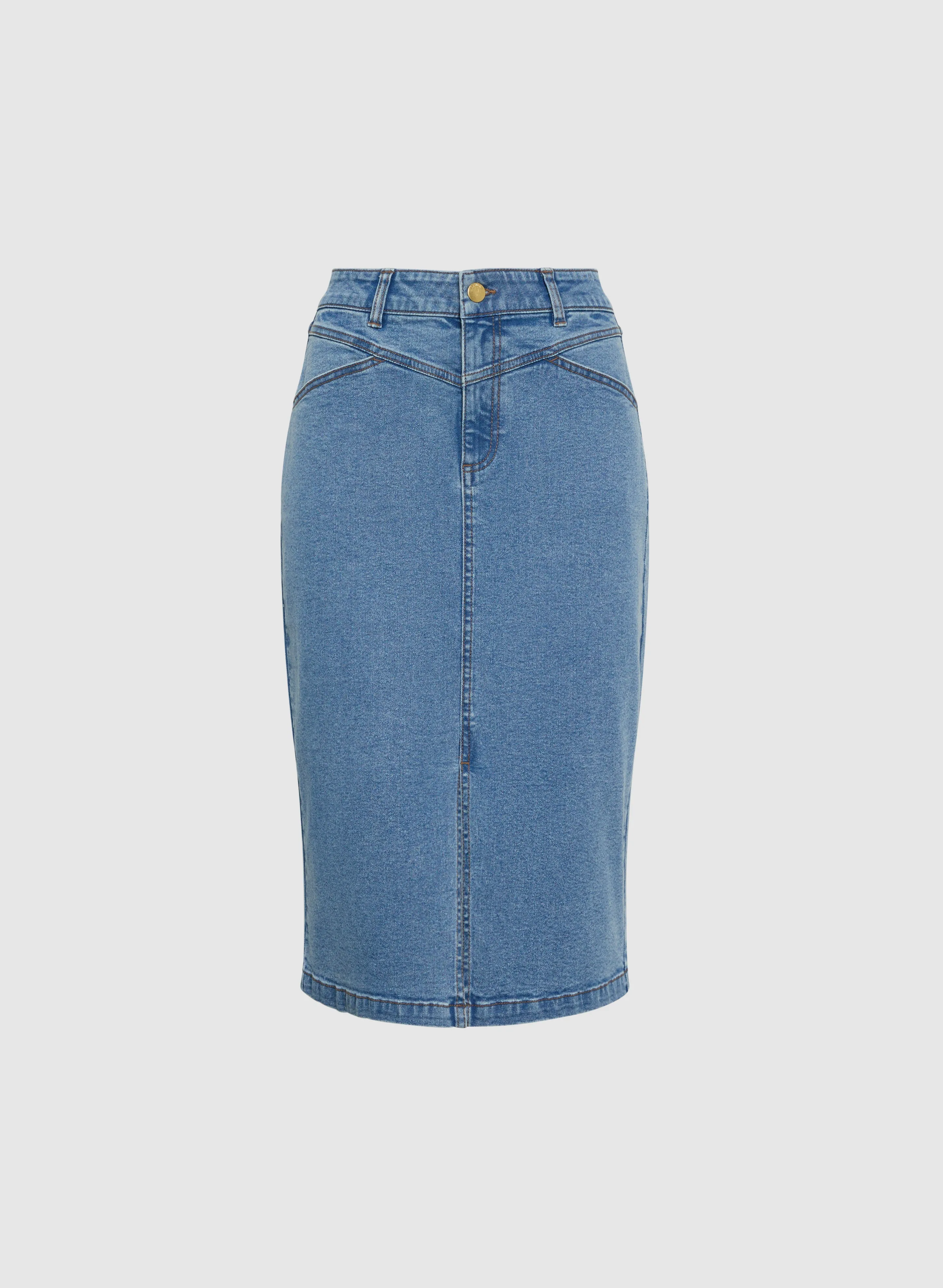 Jupe mi-longue en denim