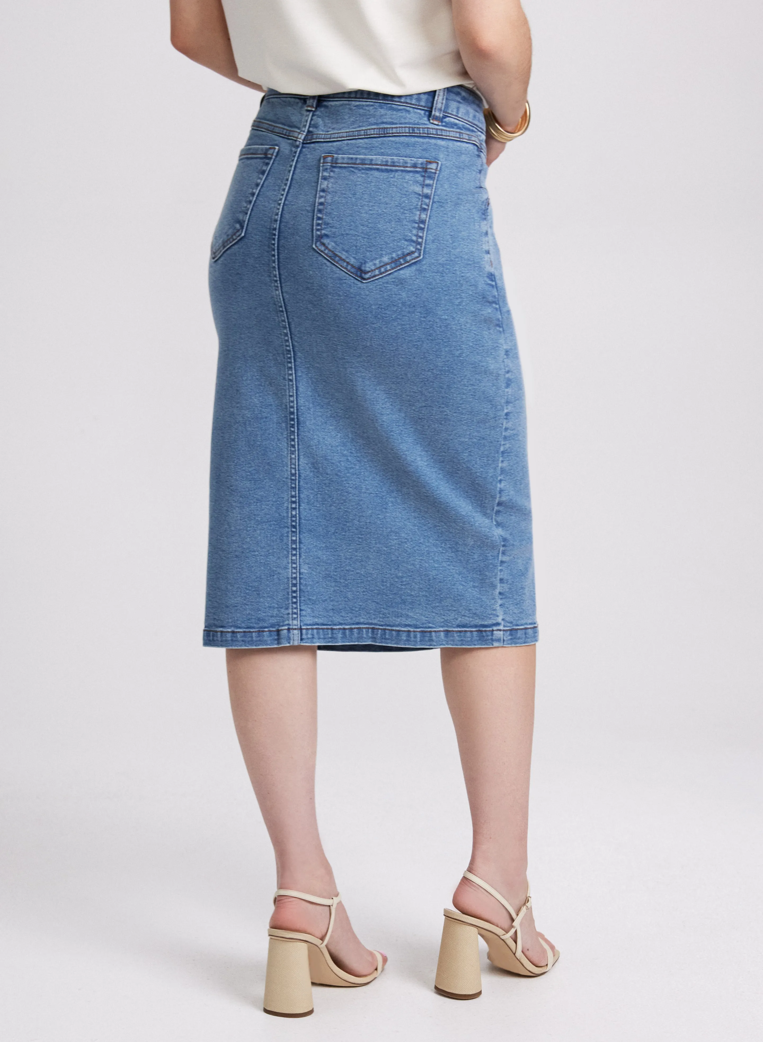 Jupe mi-longue en denim