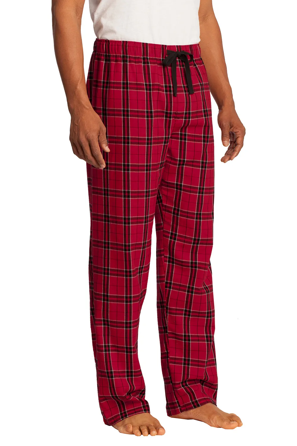 Pantalon de détente en flanelle à carreaux pour hommes District - Nouveau Rouge