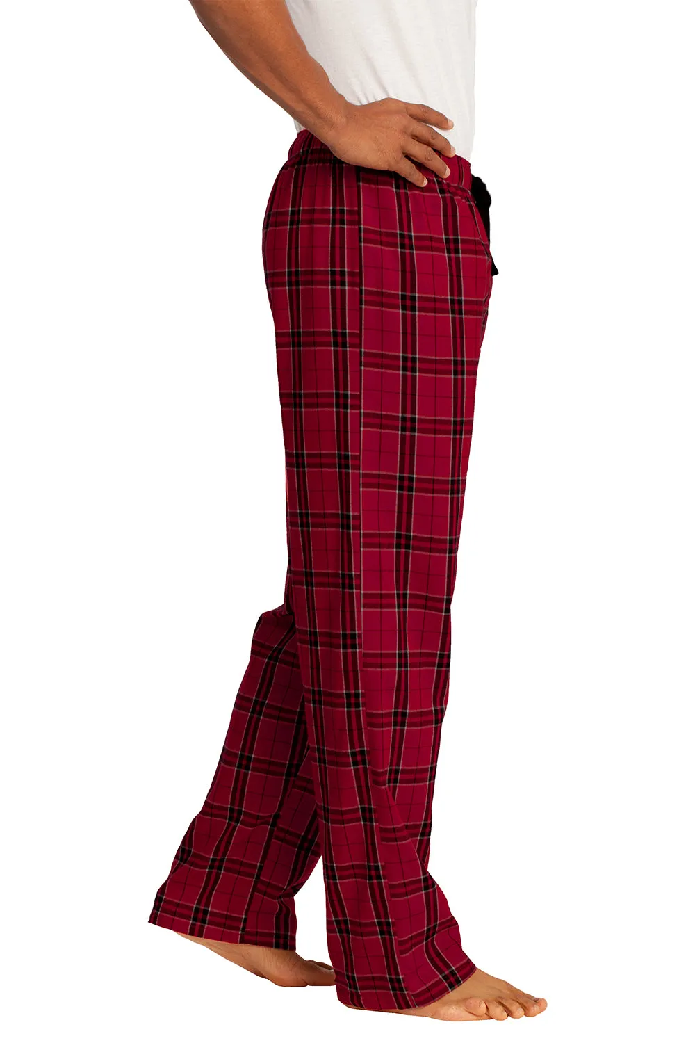 Pantalon de détente en flanelle à carreaux pour hommes District - Nouveau Rouge