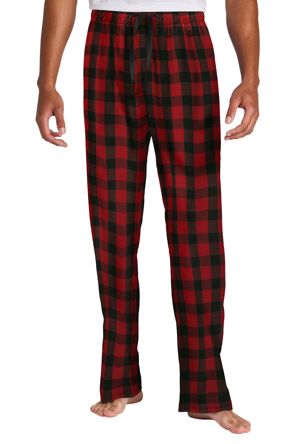 Pantalon de détente en flanelle à carreaux pour homme District - Vérifié bison rouge/noir