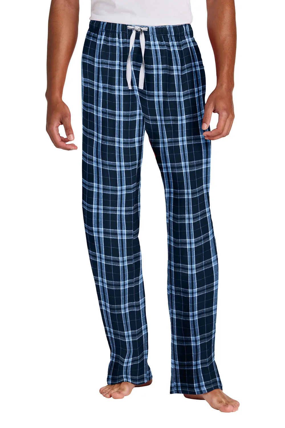 Pantalon de détente en flanelle à carreaux pour hommes District - Bleu marine vrai/Bleu Caroline
