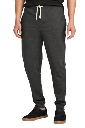 Pantalon de jogging en polaire réutilisée District pour hommes avec poches - Gris charbon chiné