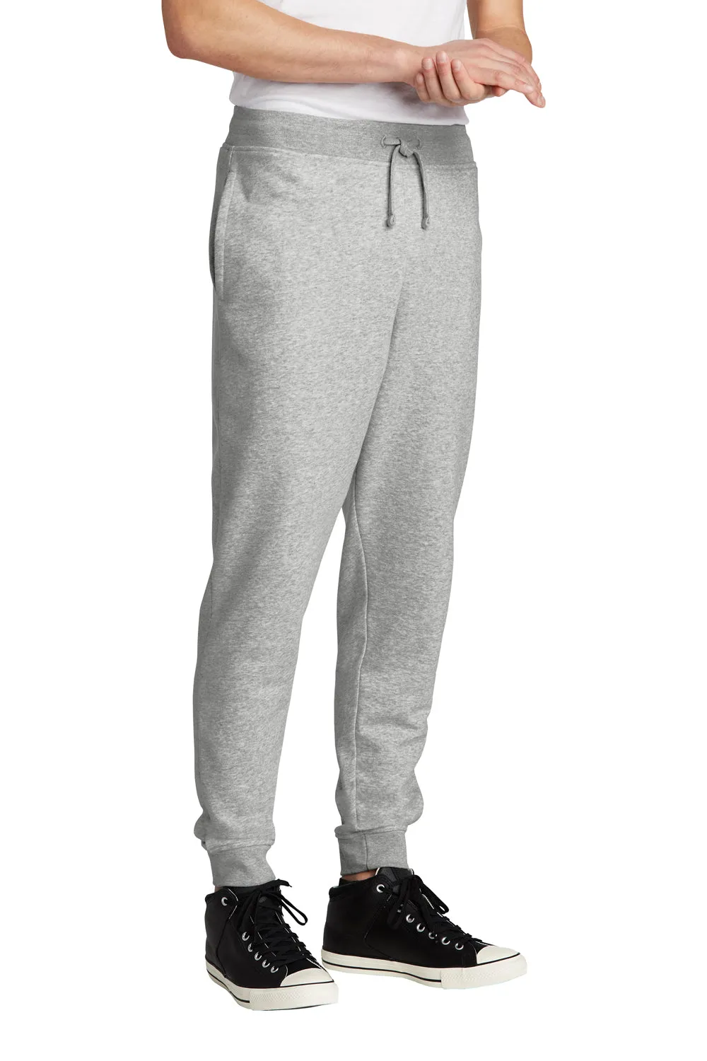 Pantalon de jogging en polaire V.I.T. pour hommes avec poches - Gris clair chiné