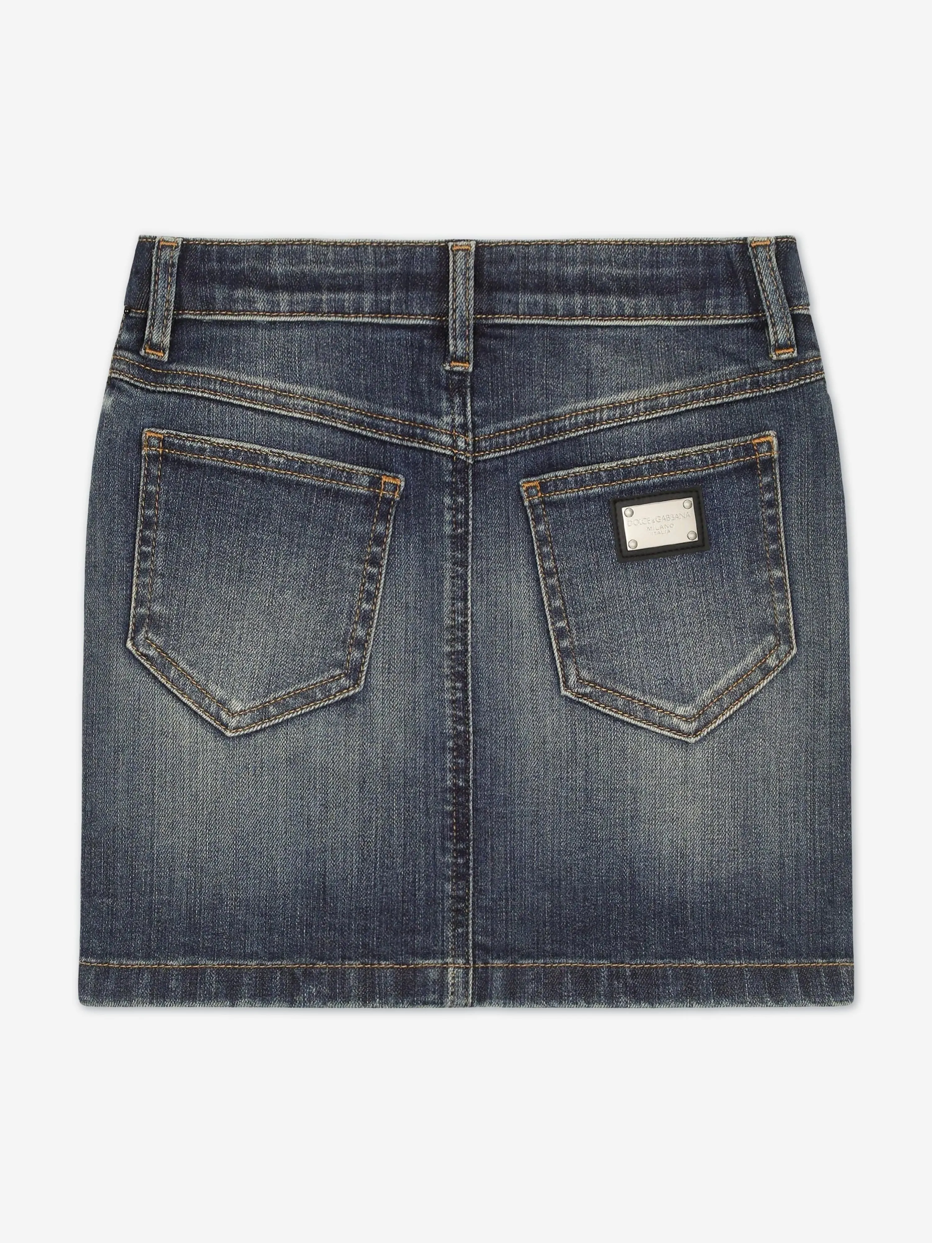 Jupe en denim pour filles Dolce & Gabbana en bleu