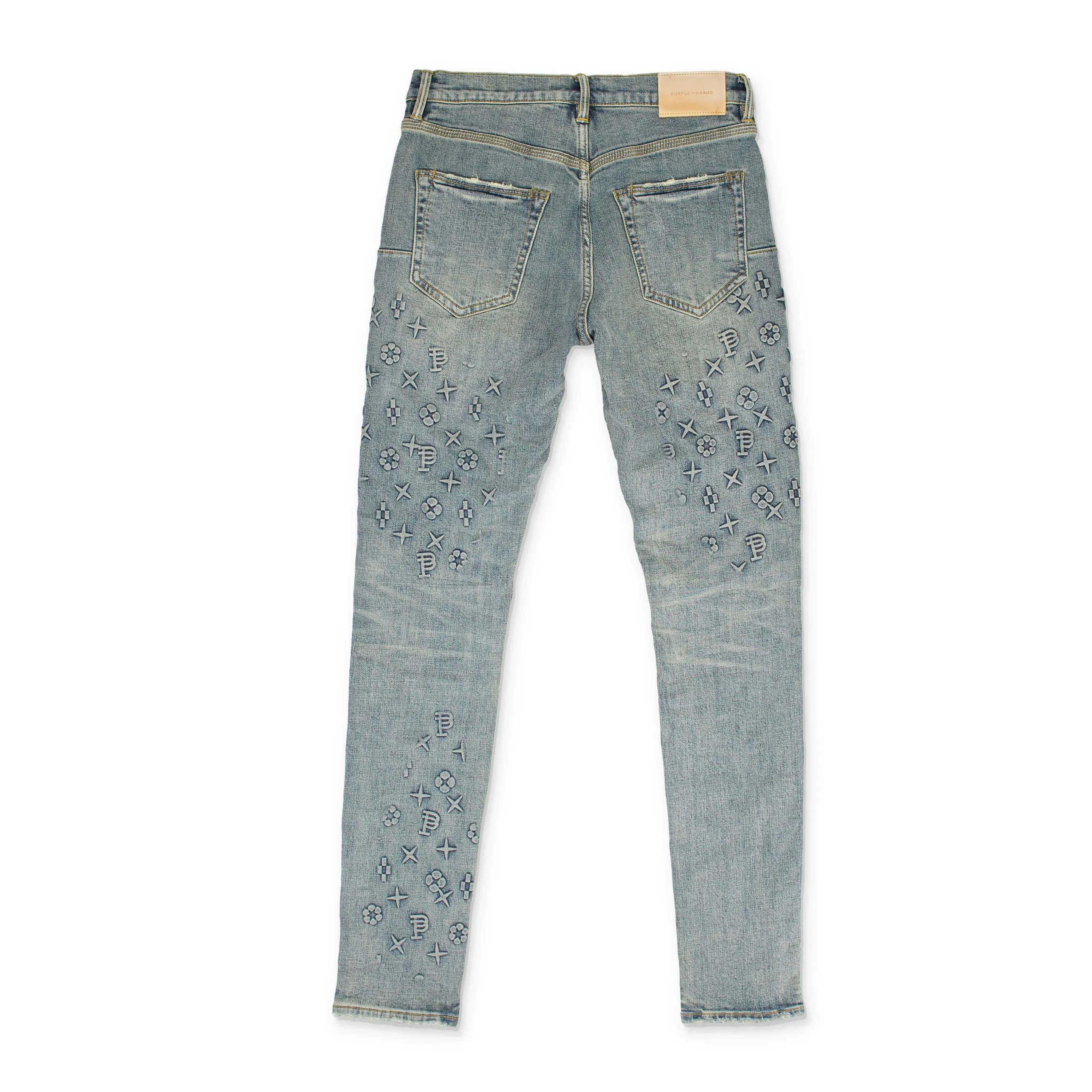 JEAN SKINNY EN DENIM BOSSELE BLEU INDIGO MOYEN