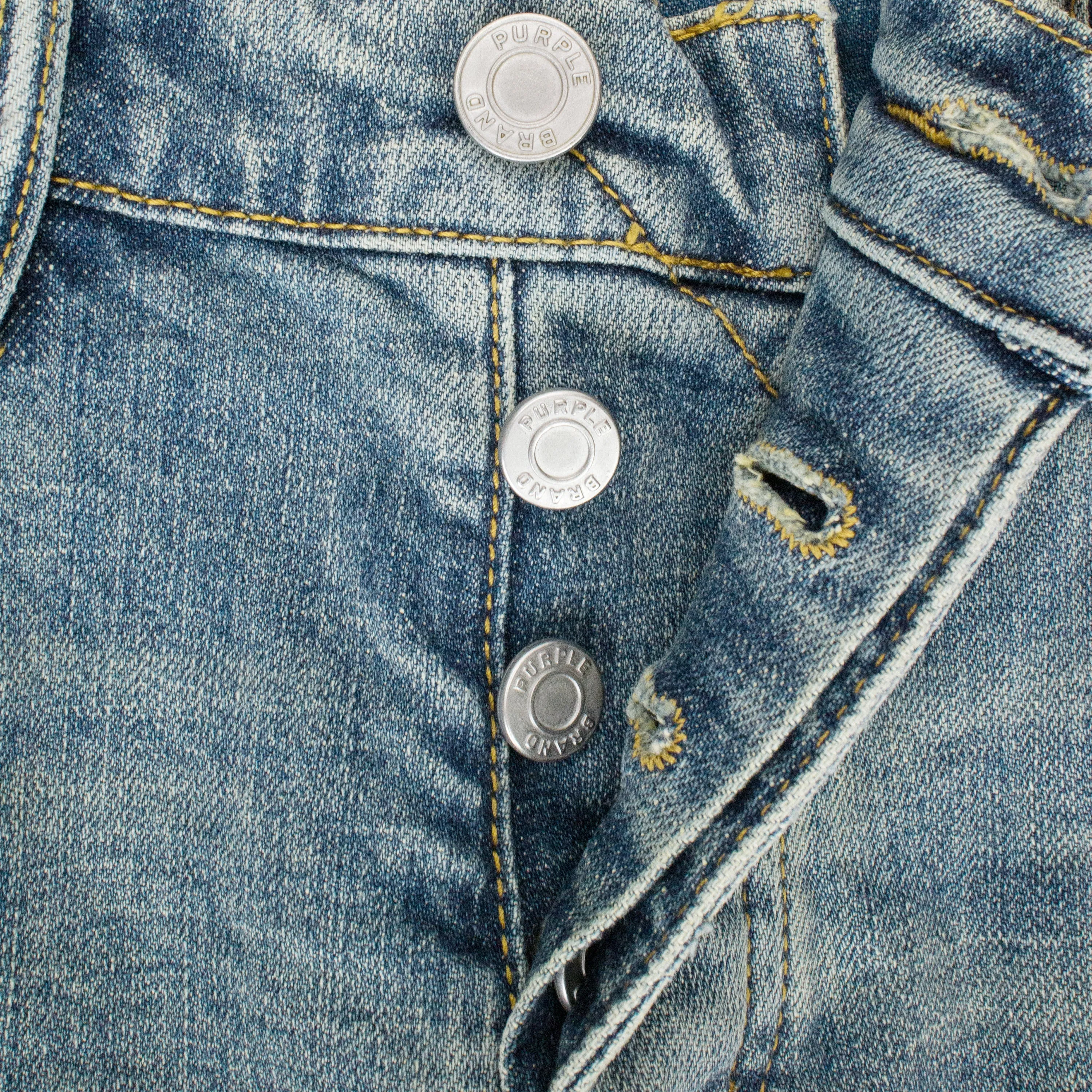 JEAN SKINNY EN DENIM BOSSELE BLEU INDIGO MOYEN