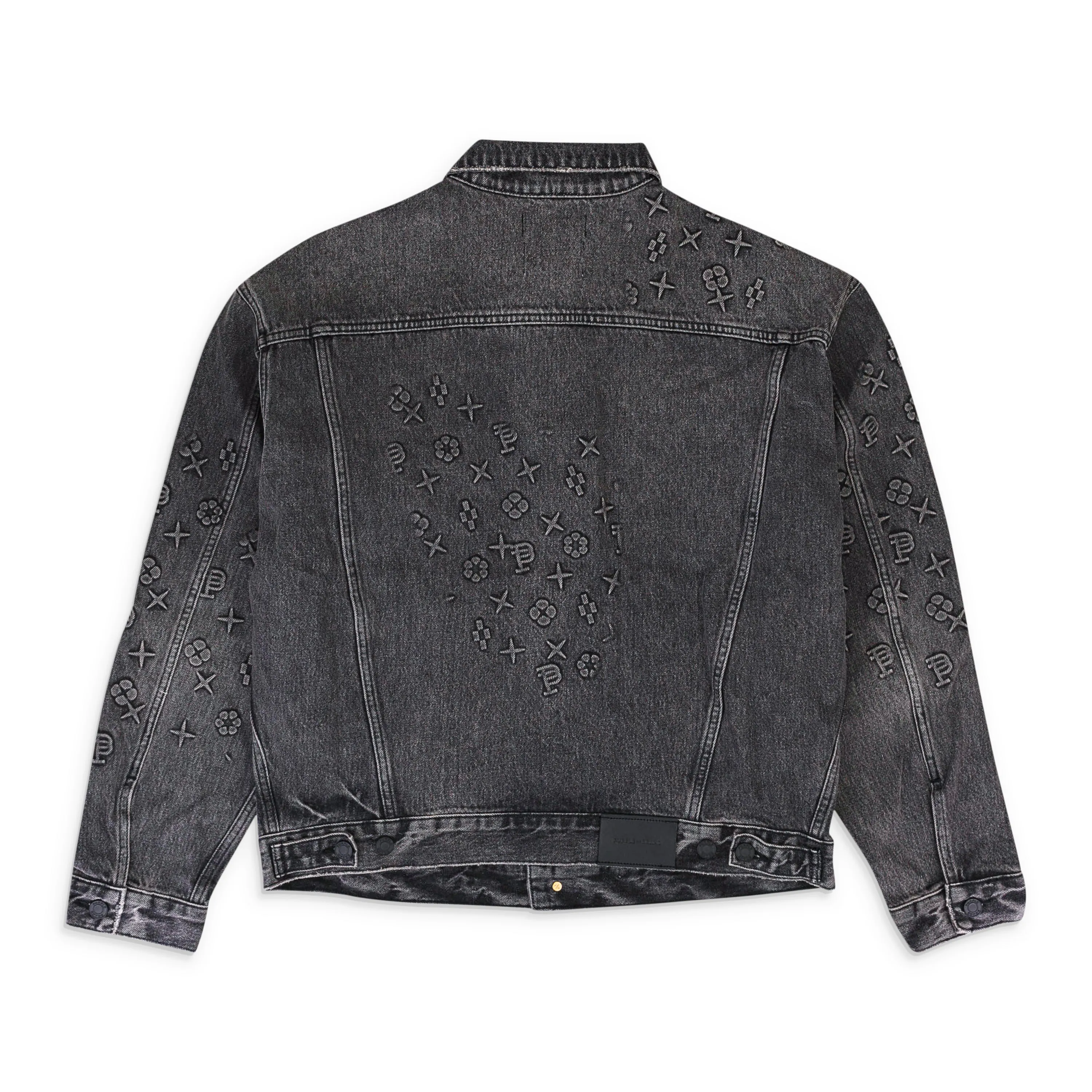 VESTE NOIRE EN JEAN RELIEF
