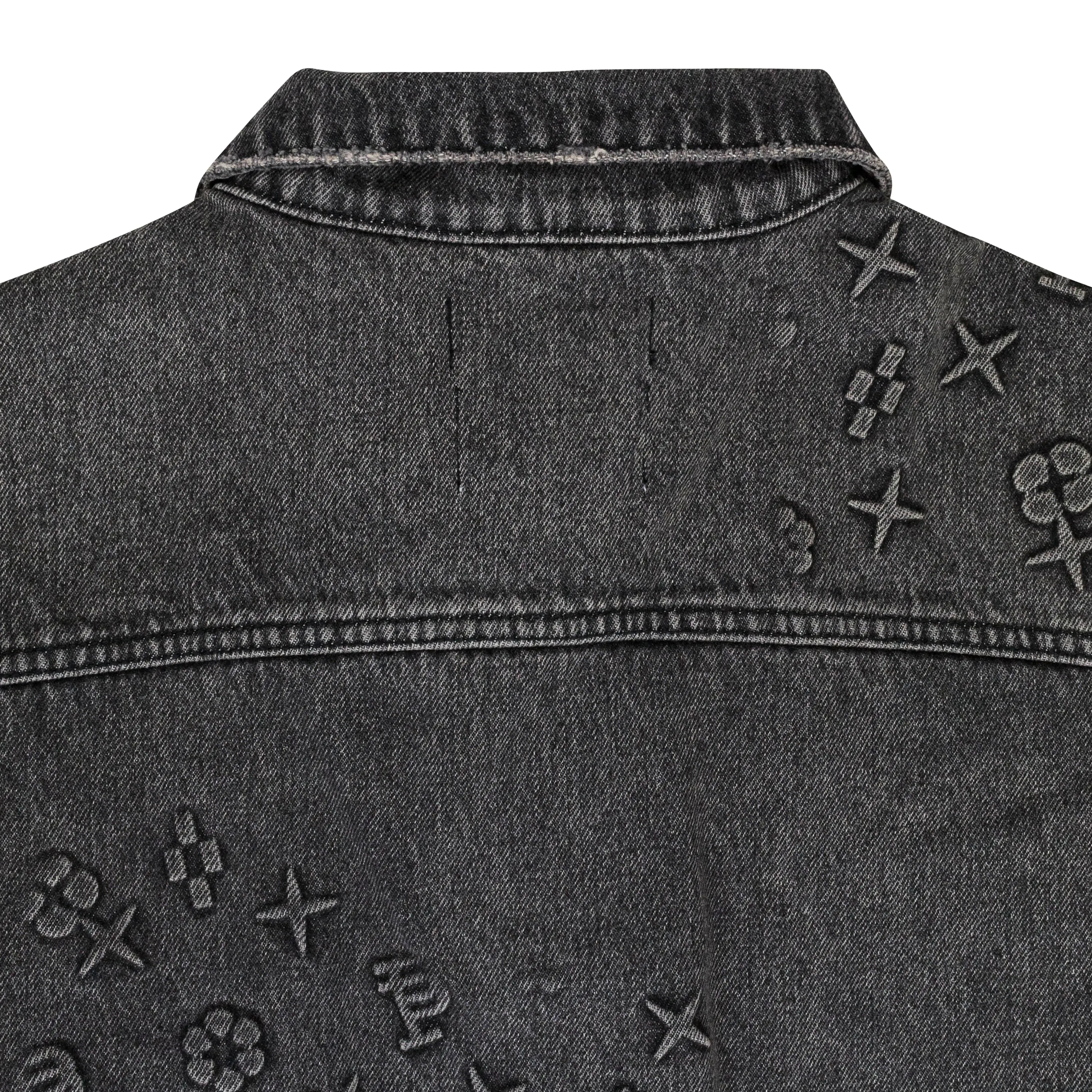 VESTE NOIRE EN JEAN RELIEF