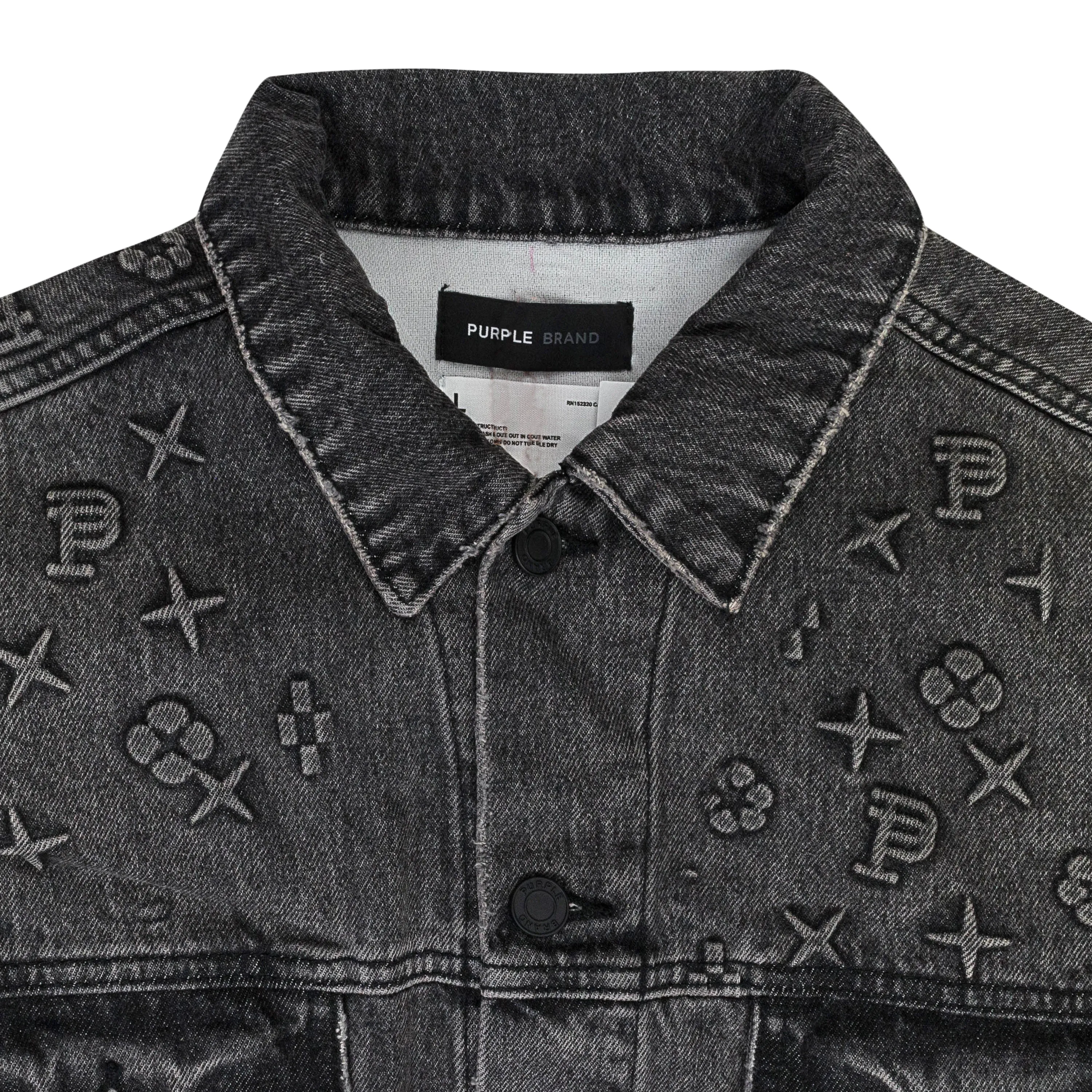 VESTE NOIRE EN JEAN RELIEF