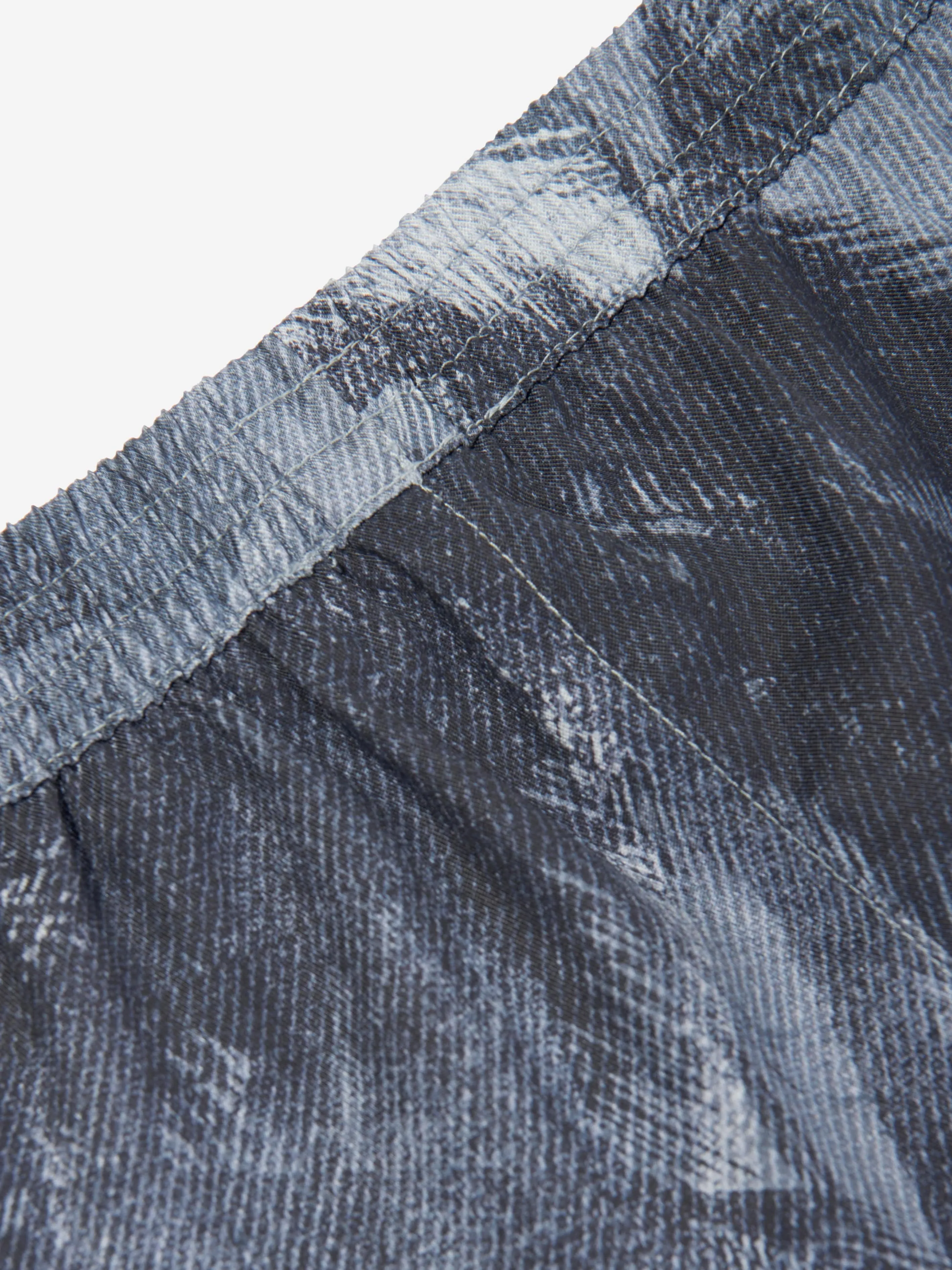 Emporio Armani Shorts Palmier pour Garçons en Bleu