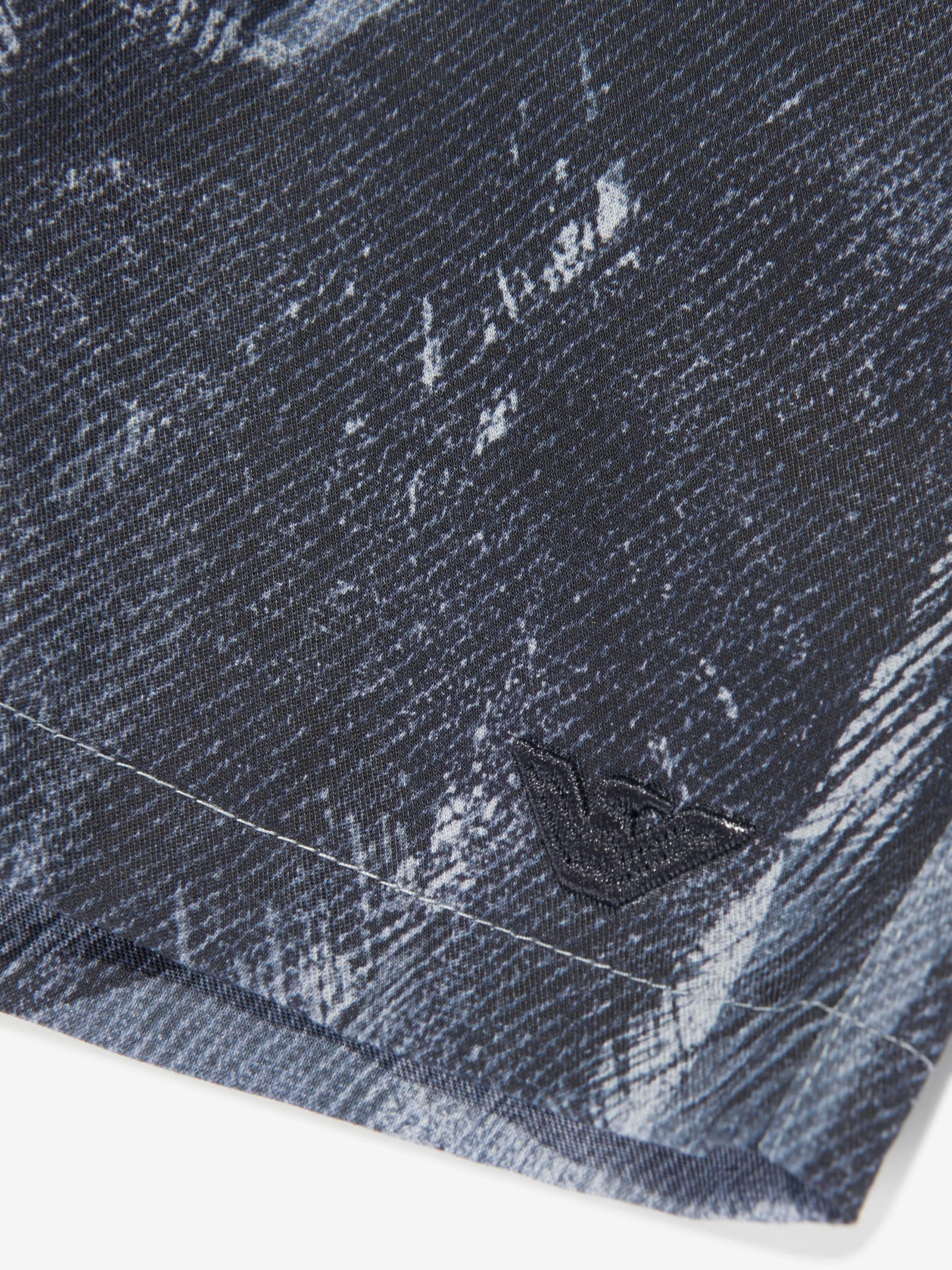 Emporio Armani Shorts Palmier pour Garçons en Bleu